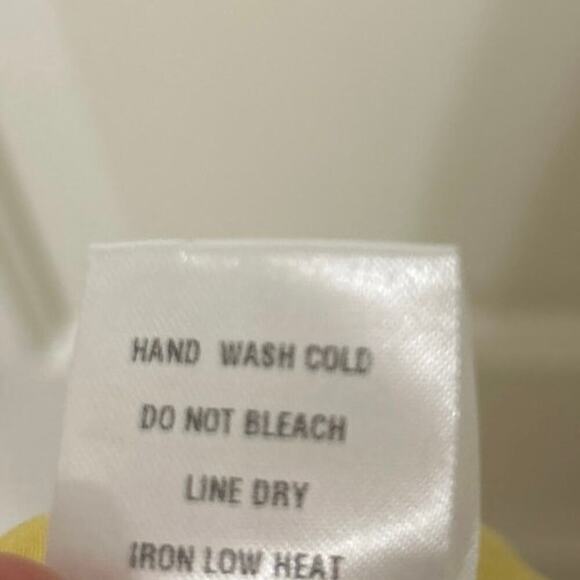 Lumiere Cotton Gold V Neck Puff Sleeve Ruffle Relaxed Fit Shorts Romper New Med - Picture 13 of 13